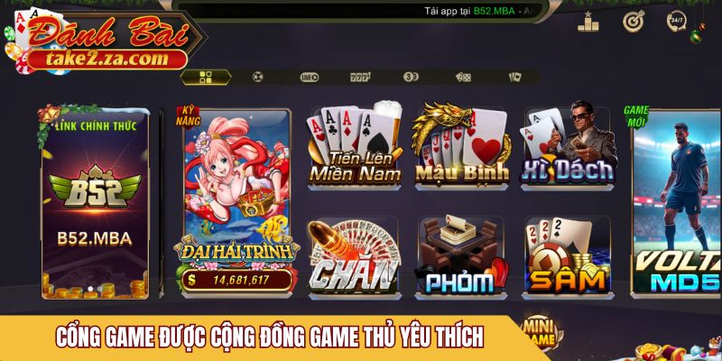 Cổng game nhận được sự quan tâm lớn từ người chơi