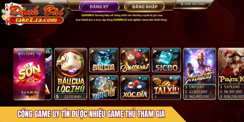 Cổng game uy tín được nhiều game thủ tham gia
