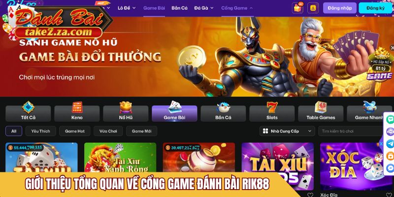 Giới thiệu tổng quan về cổng game đánh bài Rik88