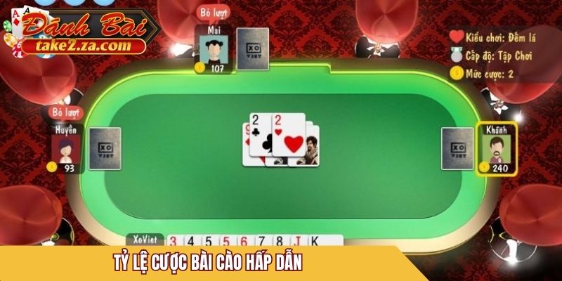 Tỷ lệ cược bài cào hấp dẫn